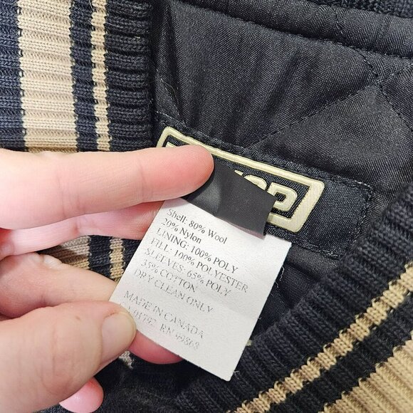 Vintage Bishop Reddaway Safety Award Varsity Jacket L Wool Quilted Canada - Picture 6 of 10